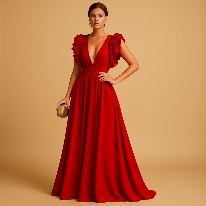 Maëlys™ | Elegancka Sukienka z Falbanami