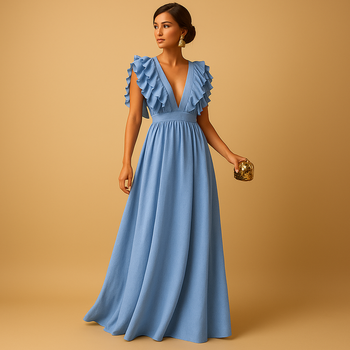 Maëlys™ | Elegancka Sukienka z Falbanami