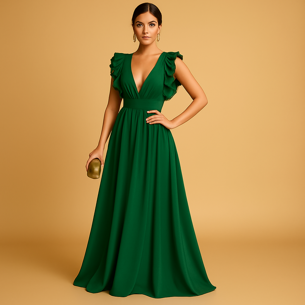 Maëlys™ | Elegancka Sukienka z Falbanami