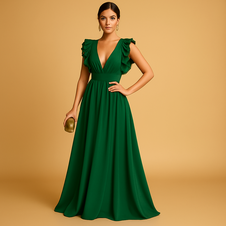 Maëlys™ | Elegancka Sukienka z Falbanami