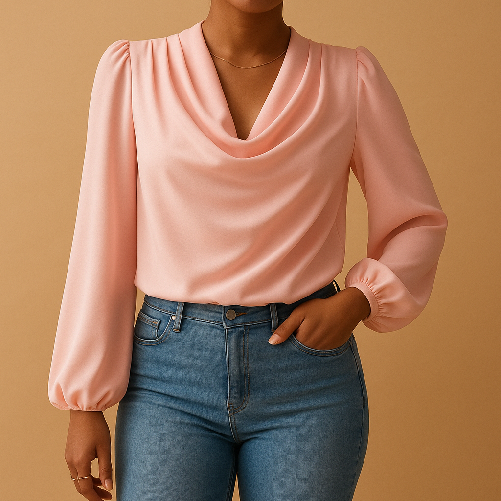 Laurence™ | Bluzka Chiffon Col V