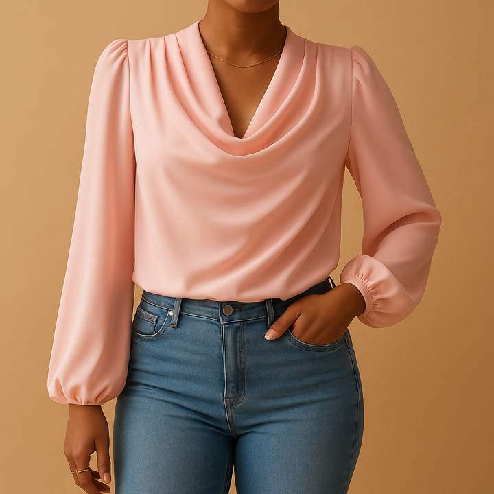 Laurence™ | Bluzka Chiffon Col V