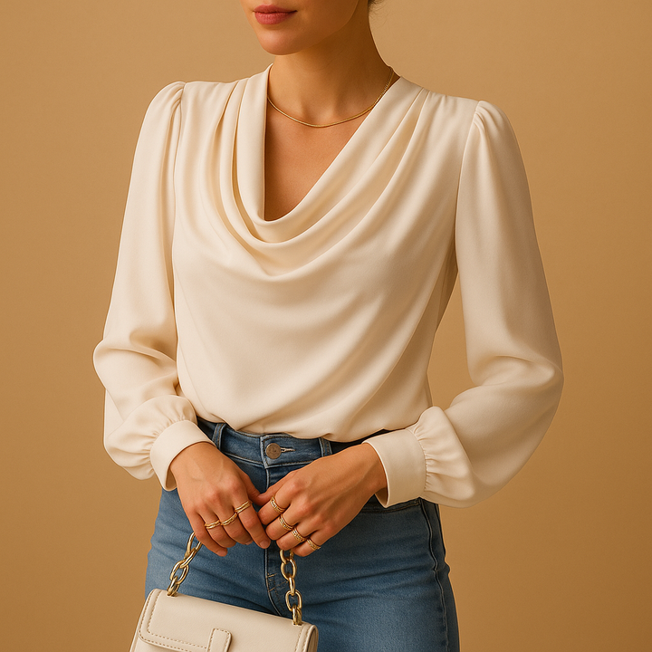 Laurence™ | Bluzka Chiffon Col V