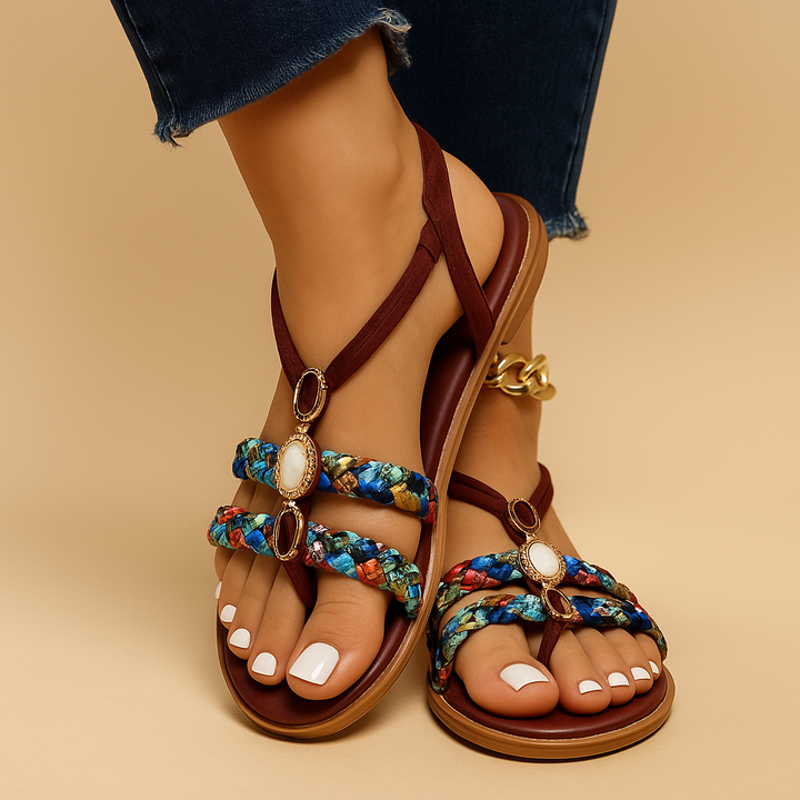 Karine™ | Sandały Boho z Perłami
