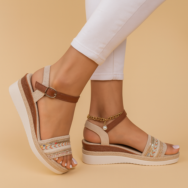 Élodie™ | Sandały na koturnie Boho