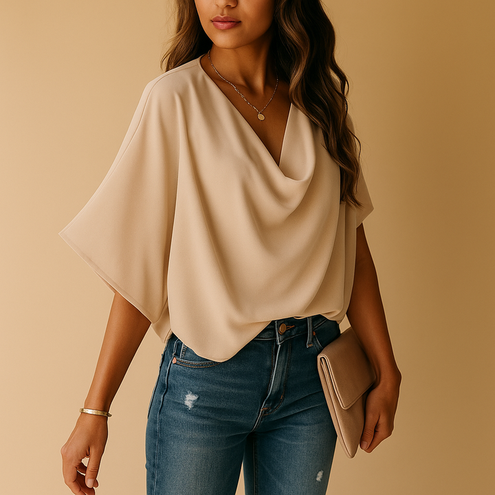 Apolline™ | Bluzka Chiffon Chauve-Souris