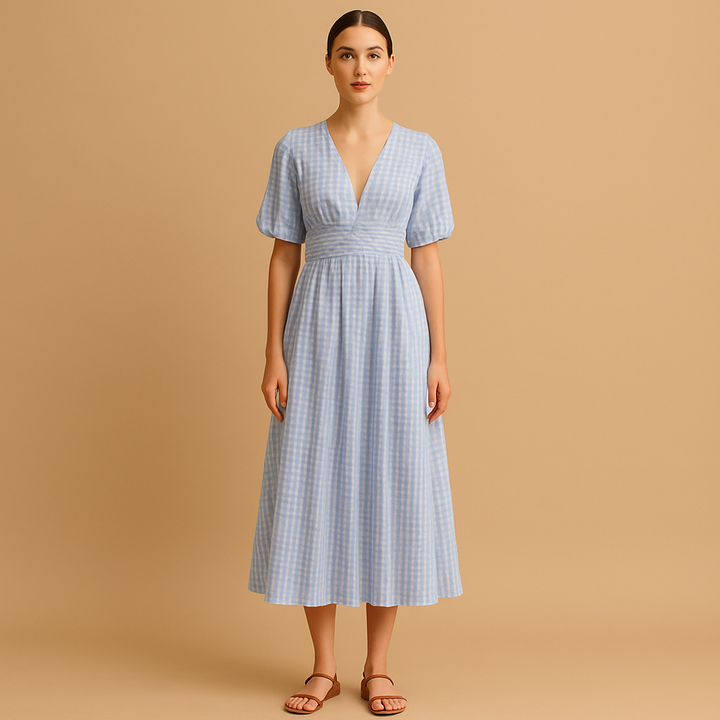 Élise™ | Sukienka Maxi Z Guzikami