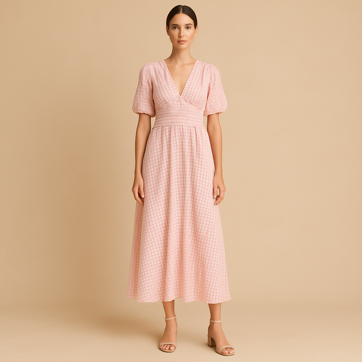 Élise™ | Sukienka Maxi Z Guzikami