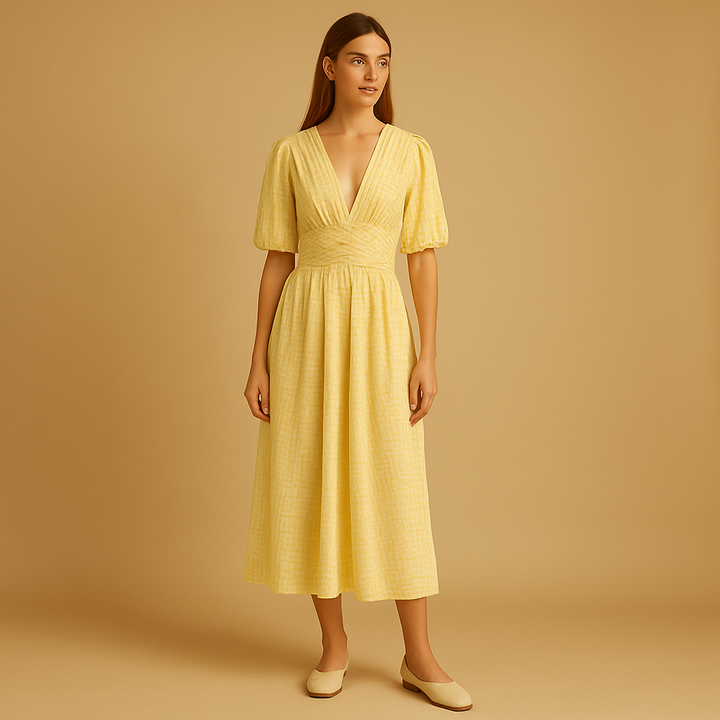 Élise™ | Sukienka Maxi Z Guzikami
