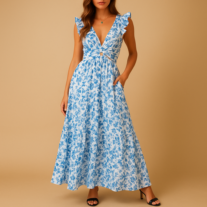 Ophélia™ | Sukienka Maxi z Falbanami
