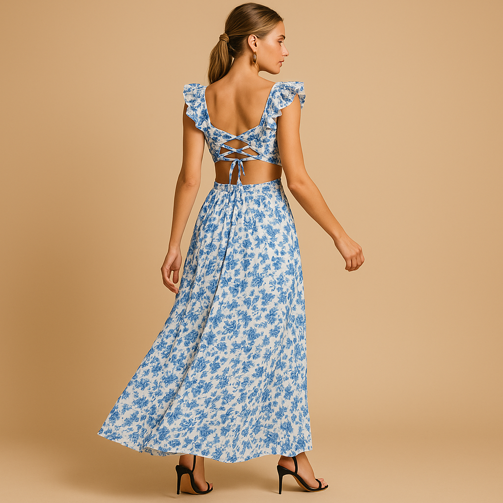 Ophélia™ | Sukienka Maxi z Falbanami