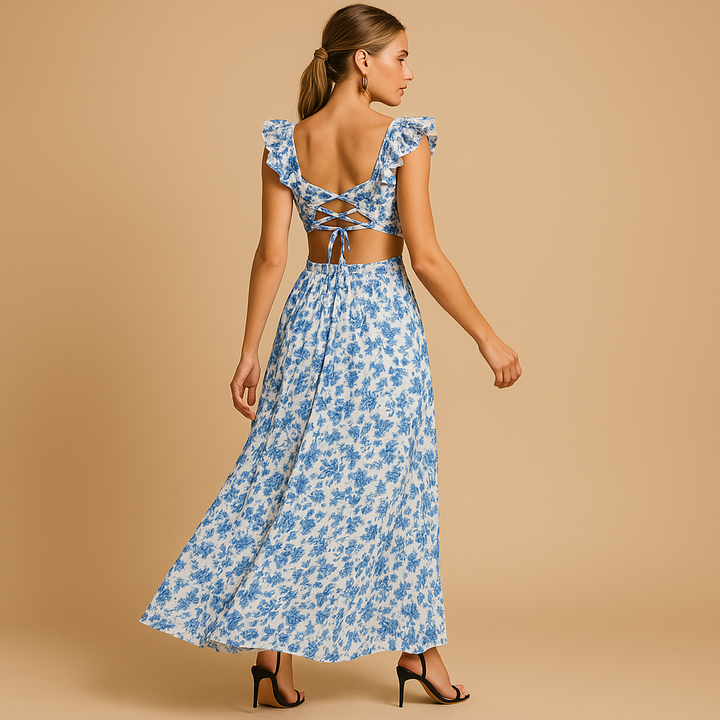 Ophélia™ | Sukienka Maxi z Falbanami