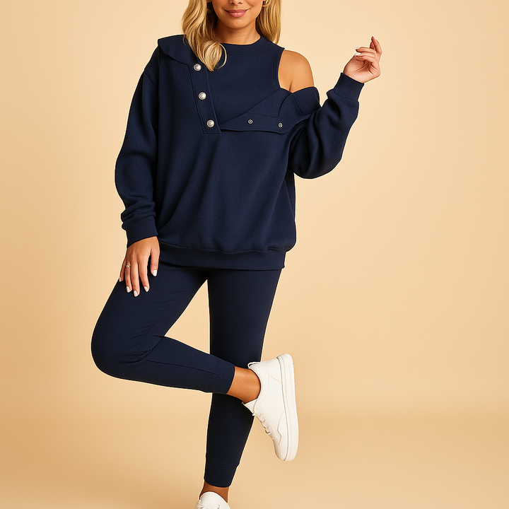 Agnès™ | Zestaw Miękkiej Bluzy z Kapturem