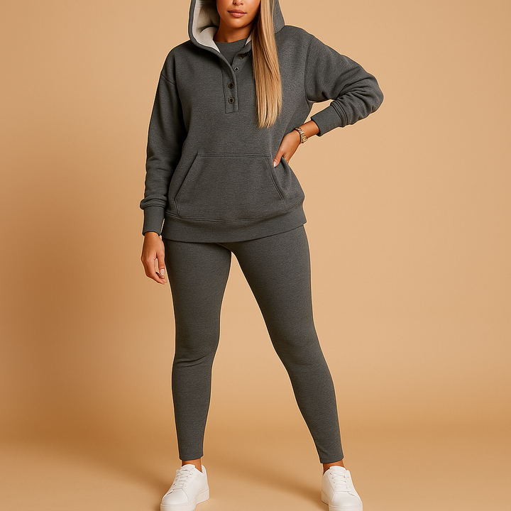 Agnès™ | Zestaw Miękkiej Bluzy z Kapturem