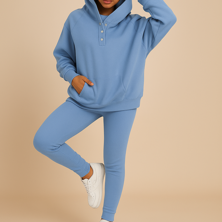 Agnès™ | Zestaw Miękkiej Bluzy z Kapturem