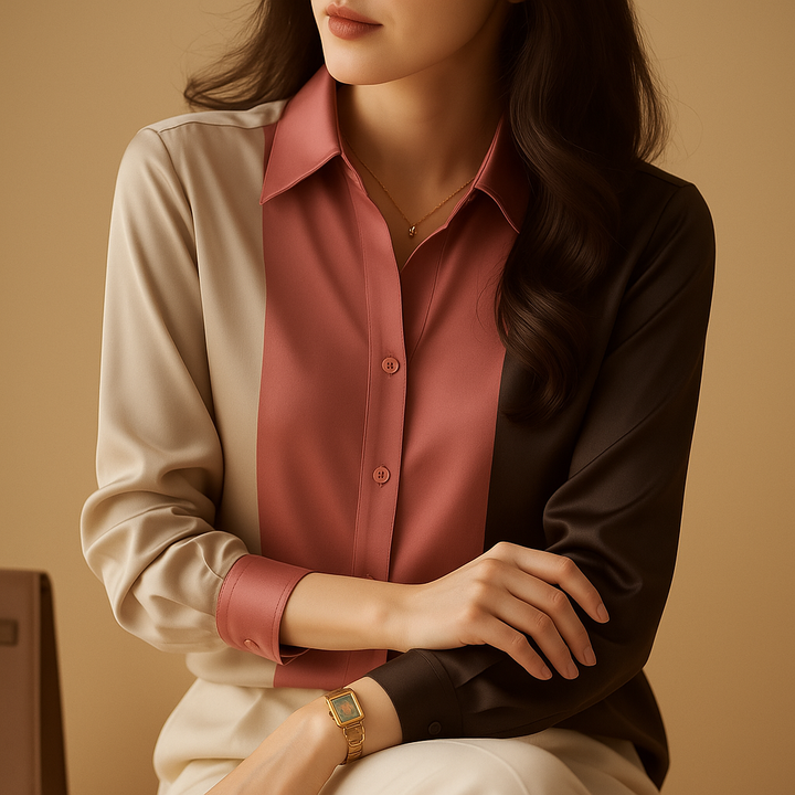 Maïwenn™ | Bluzka Satin Patchwork