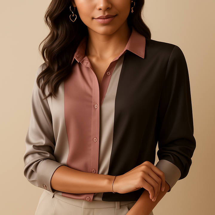 Maïwenn™ | Bluzka Satin Patchwork