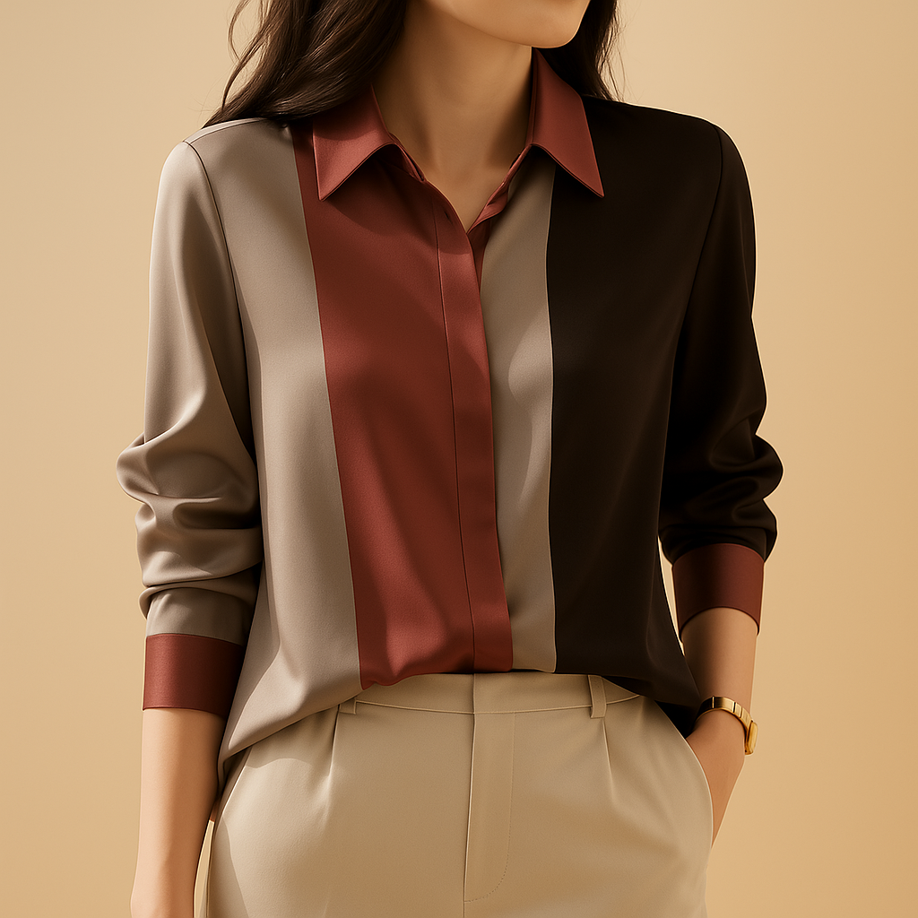 Maïwenn™ | Bluzka Satin Patchwork