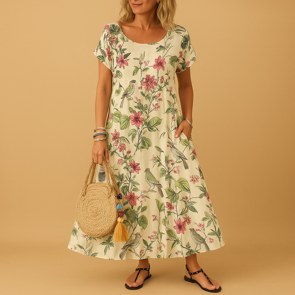 Hortense™ | Sukienka Vintage w Kwiaty